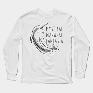 Mystical Narwhal Fantasia Long Sleeve T-Shirt